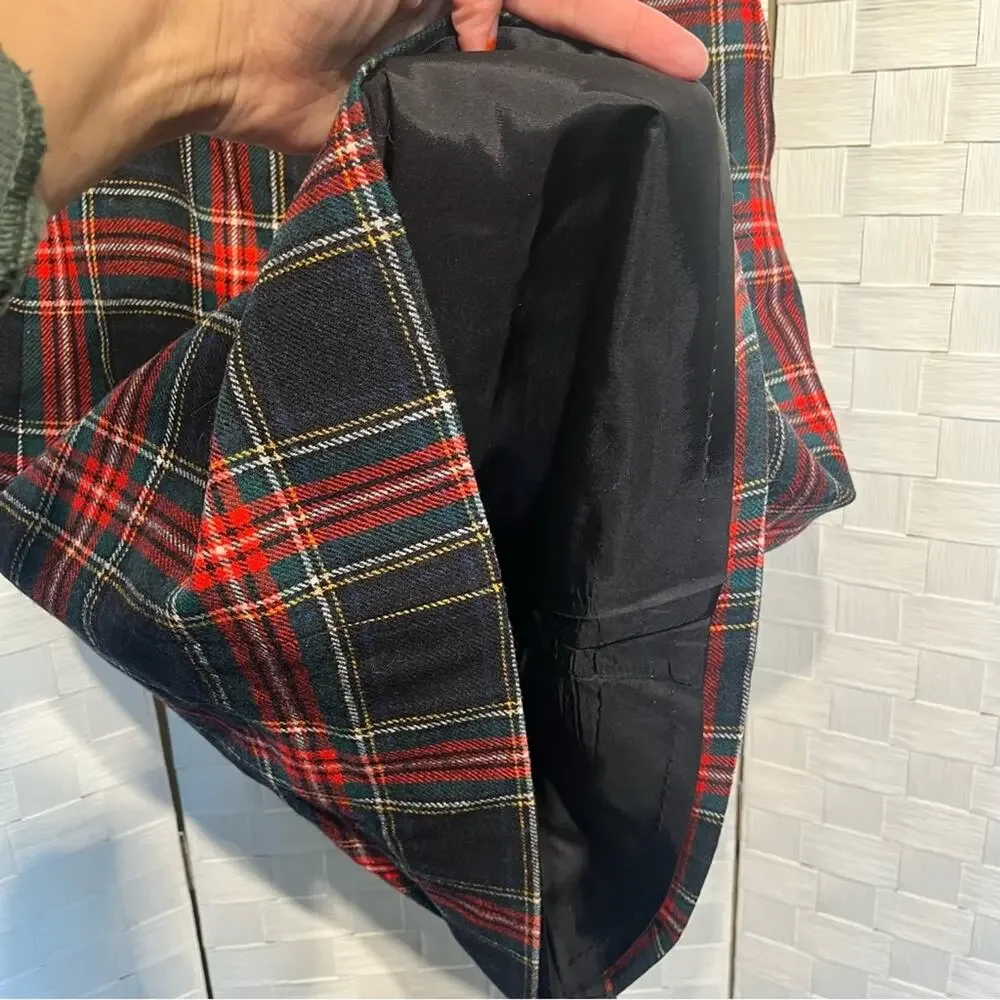 Pendleton Vintage 100% Wool Lennox Red Tartan Plaid Skirt Size 10 P USA Made